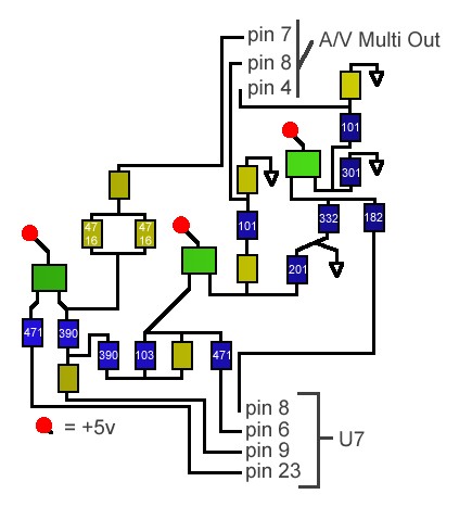 [SNES1 S-Video Schematic]