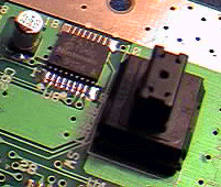 [SNES lockout chip closeup]